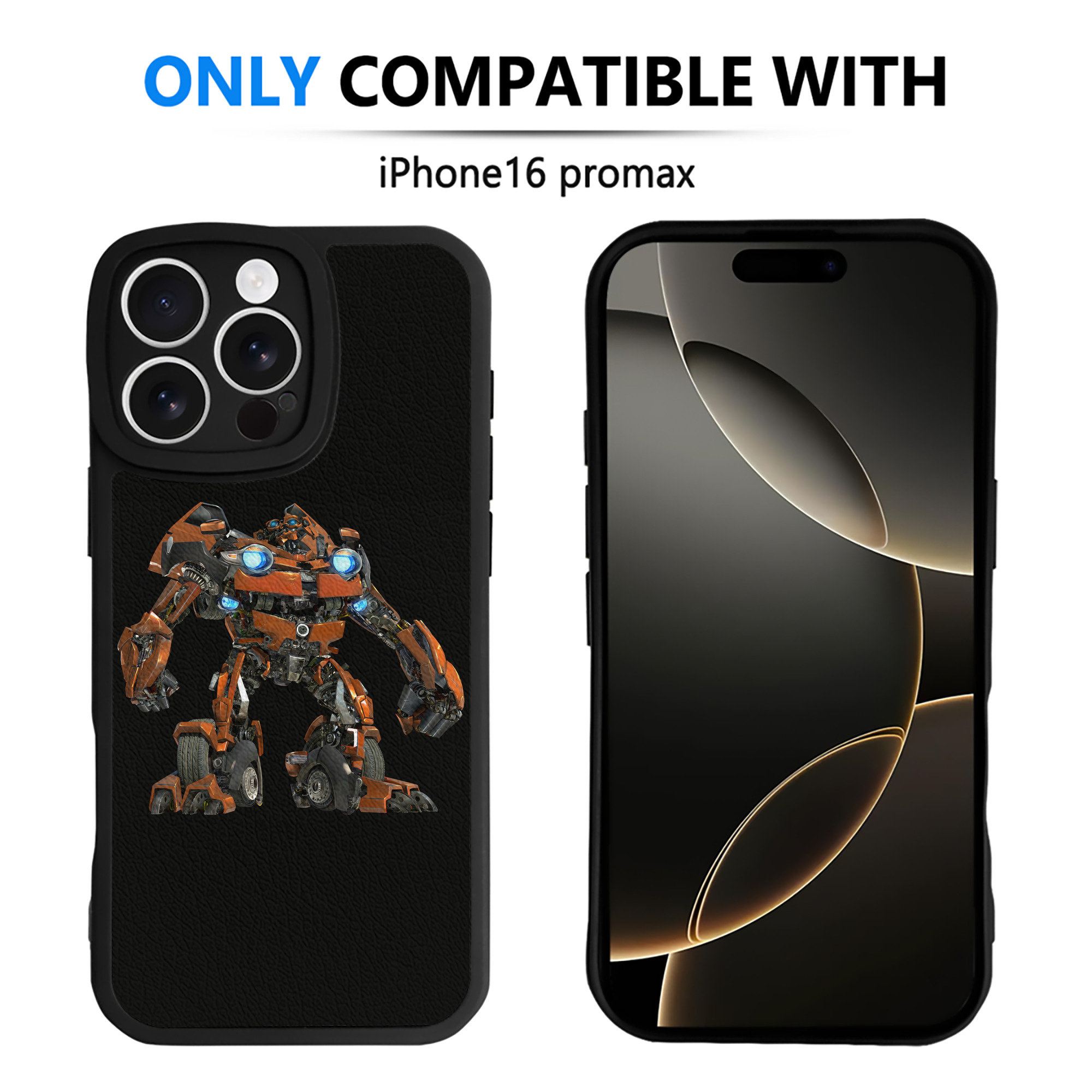（画像用） Transformers トランスフォーマー 【iPhone 16シリーズ対応】シリコンスマホケース（レザー調） 材質：シリコン